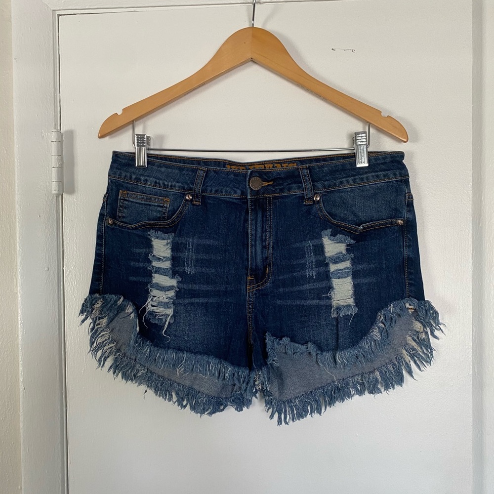 V.I.P. Distressed Jean Shorts